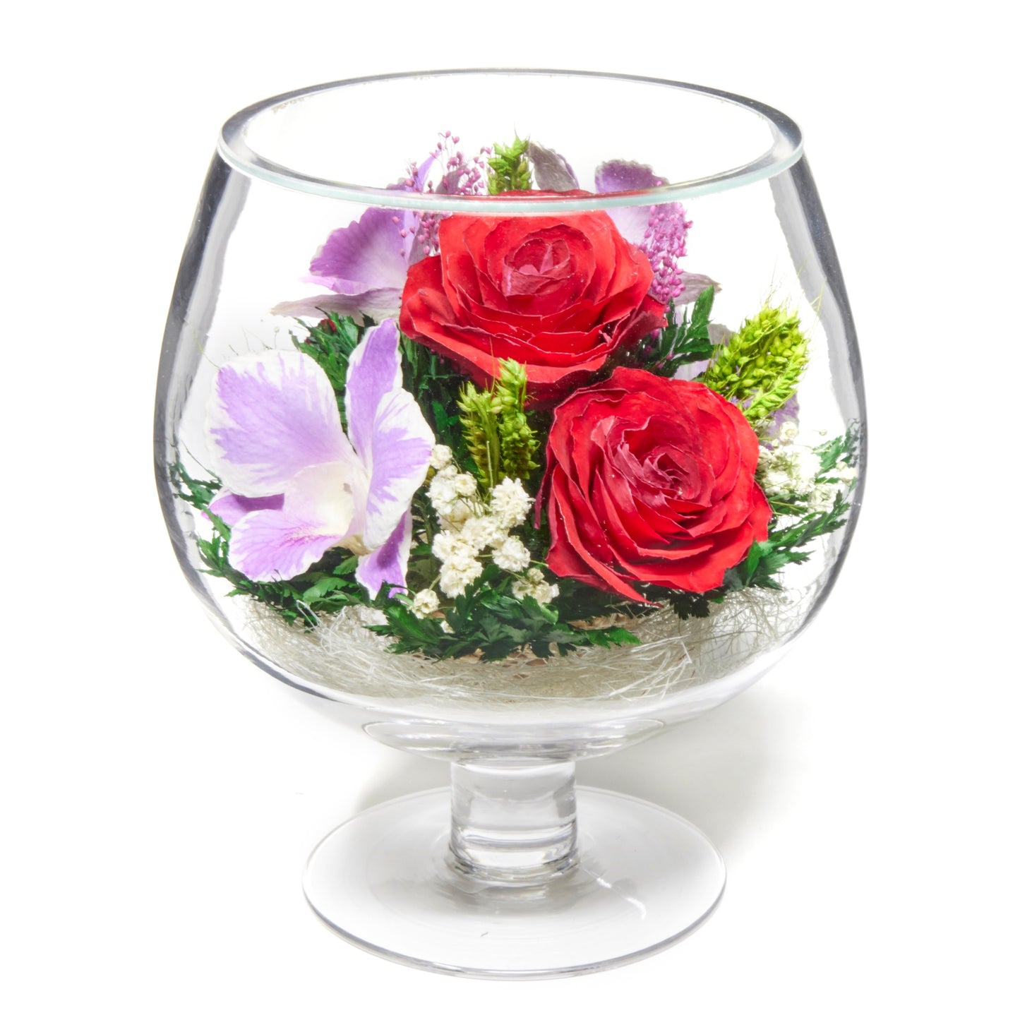 Radiant Kaleidoscope: A Burst of Vibrant Blooms in One Bouquet of Mixed Orchids and Roses